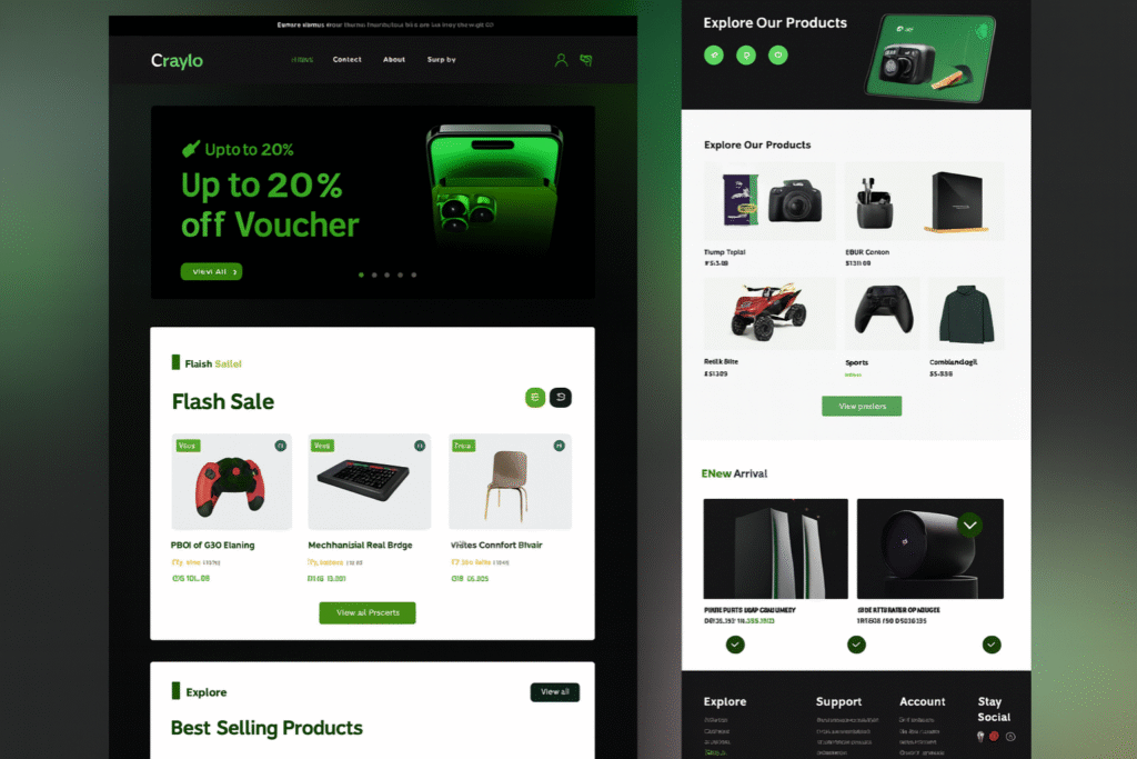 Ecommerce shop mockup