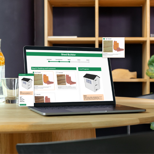 Shed builder website mockup